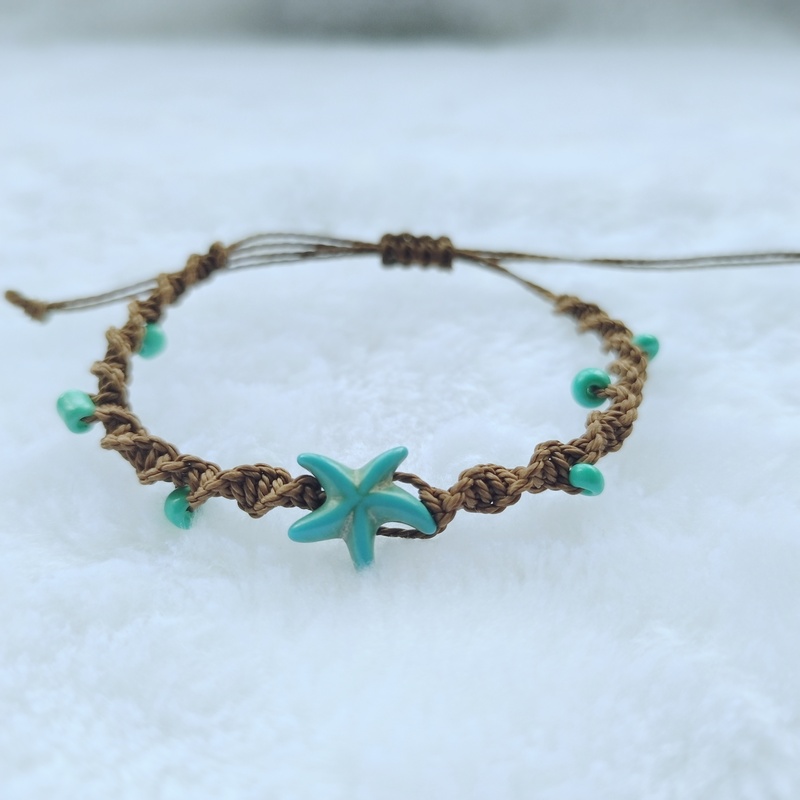 Bohemian Style Turquoise Turtle & Starfish Bracelet